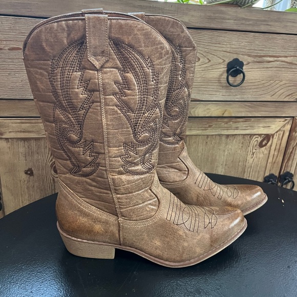 Coconuts Gaucho Cowboy Lined Boots Women’s Size 10M - Picture 3 of 12